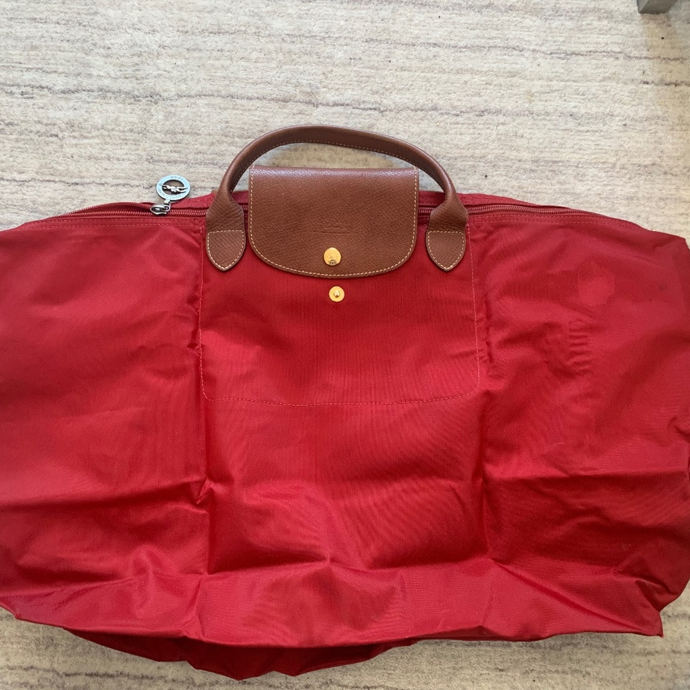 Longchamp nylon/leather tote with handles
